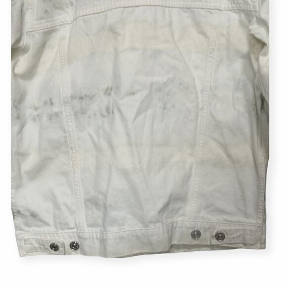 Zara TIE-DYE Denim Jacket, Size M, White/green,  New with tag - Picture 13 of 14